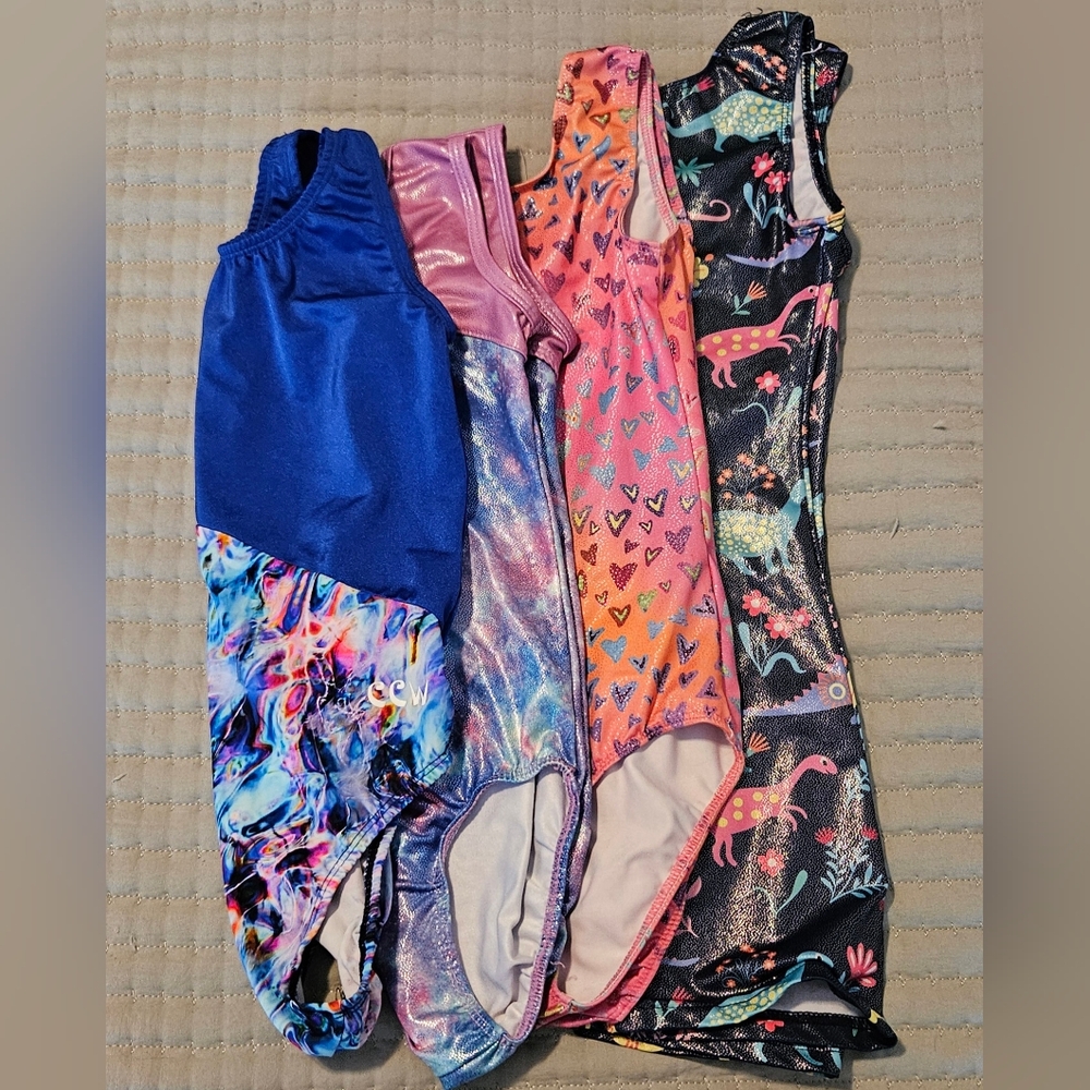 Colorful Girls' Gymnastics Leotards Set